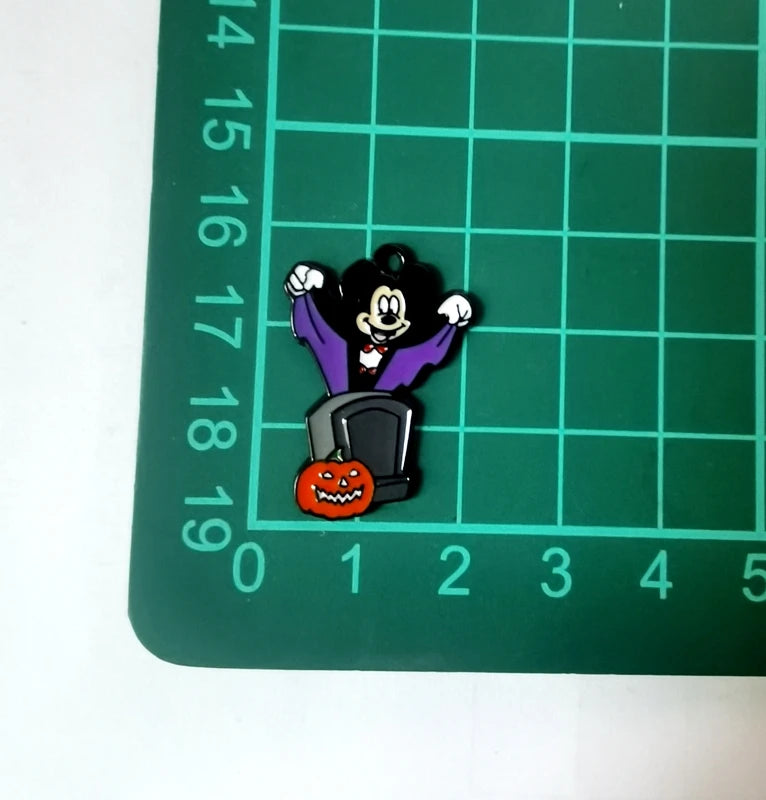 Halloween Pendant Charms | Metal | Keychain DIY | 10 Pieces
