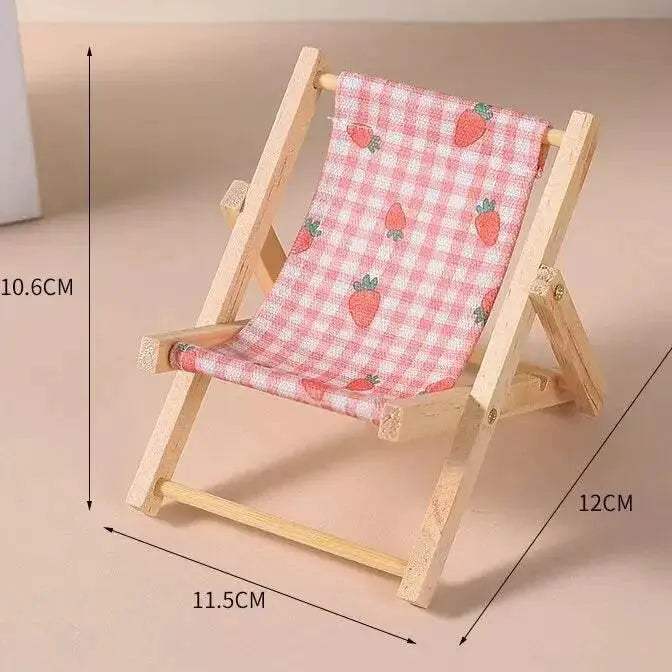 Labubu Outfit: Sunny Beach Chair Mini Lounge for Dolls - ToylandEU
