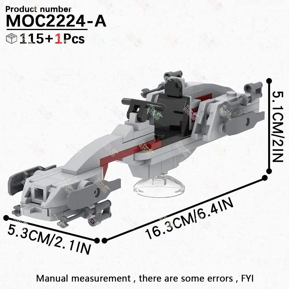 MOC Space Wars Movie Series Interplanetary Flying Motorcycle Combat Robot Airship Scout Building Blocks DIY Brick Kids Toy Gifts - ToylandEU