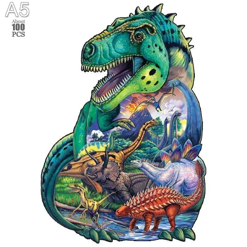 3D Wooden Animal Jigsaw Puzzle For All Ages Interactive Lion - ToylandEU