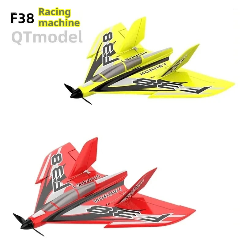 RC EVYVKV F38 Delta Wing RC Racing Aircraft Model - Remote Control EPO Foam Plane for DIY Enthusiasts and Gift Ideas