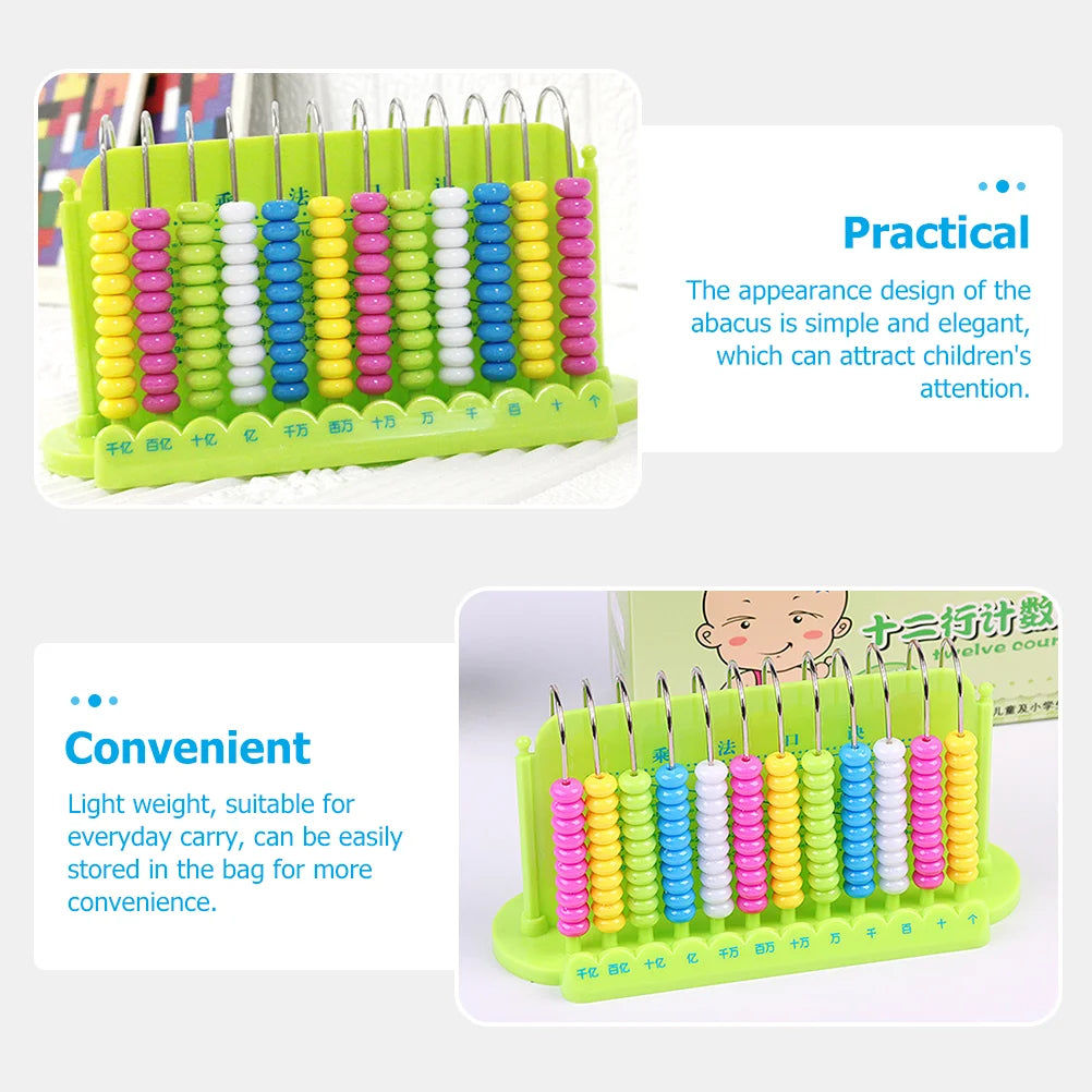 Abacus 12 Rods Counting Abacuses Kids 12-row Toy Bead Arithmetic - ToylandEU