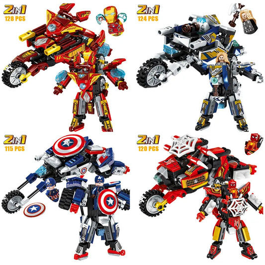 Marvel Avengers Movie Transforming Robot 2 IN1 Mecha Set with Exclusive Discount Offer