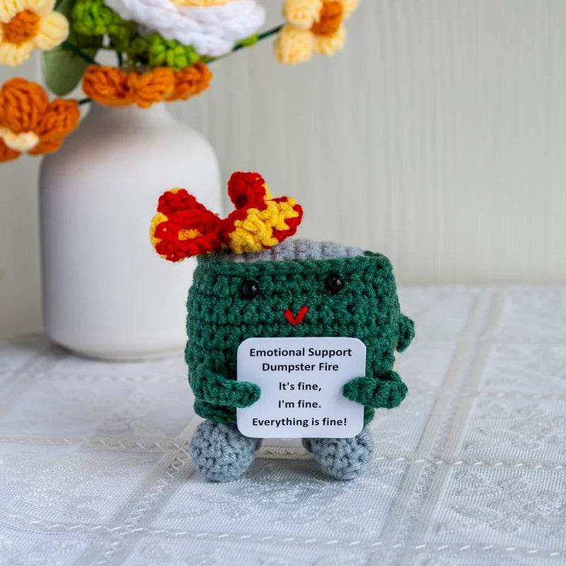 Funny Crochet Positive Energy Egg Doll Home Decor Gift - ToylandEU