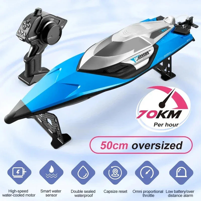 High Speed Remote Control Boat 50 KMH Waterproof RC Speedboat - ToylandEU
