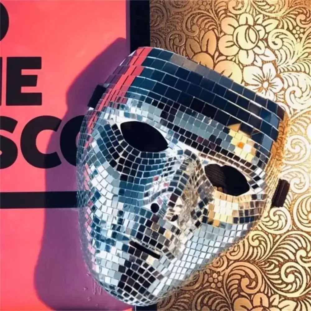 Elegant Masquerade Ball Glitter Mirror Face Mask Full Face Half Face Night Club Mask Eye Mask Party Supplies Home DJ Decor Gift - ToylandEU