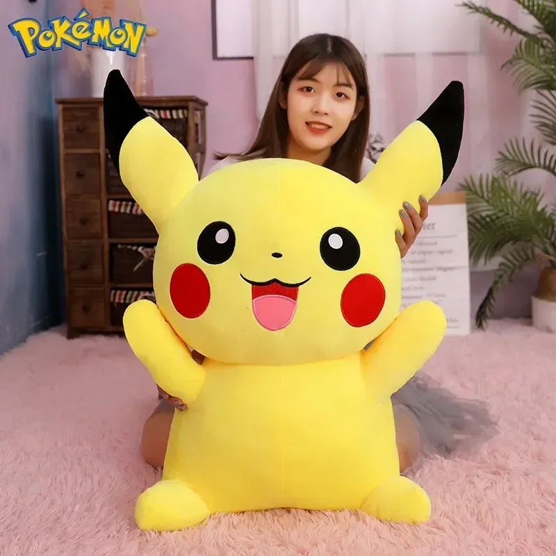 80cm Big Size Pokemon Pikachu Plush Doll Plushies Anime Cute Stuffed