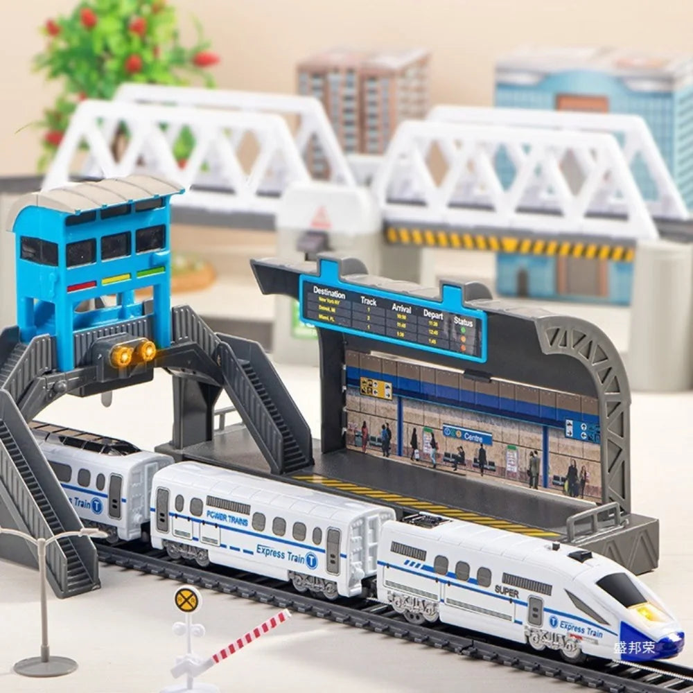 DIY Electric Train Set For Kids With Realistic Rail Tracks