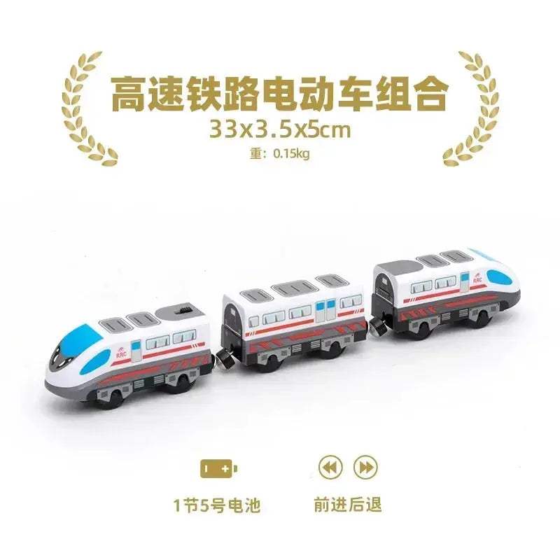 Electric Train Set for Wooden Railway Tracks Toy Gift - ToylandEU