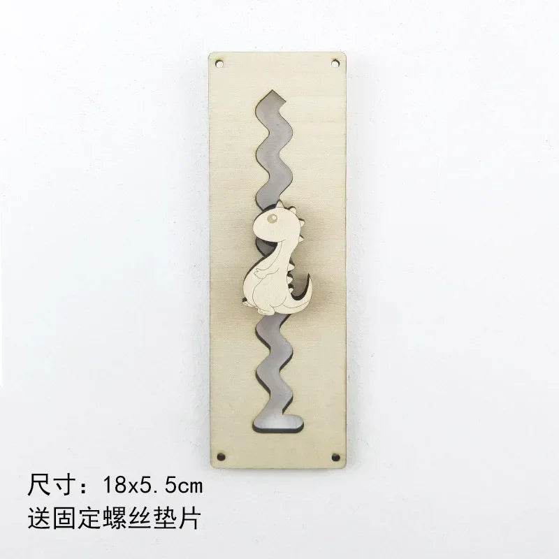 DIY Montessori Busy Board Wooden Toy Accessory Animal Hourglas Alarm Clock Mirror Educational Unlock Sensory Toy - ToylandEU