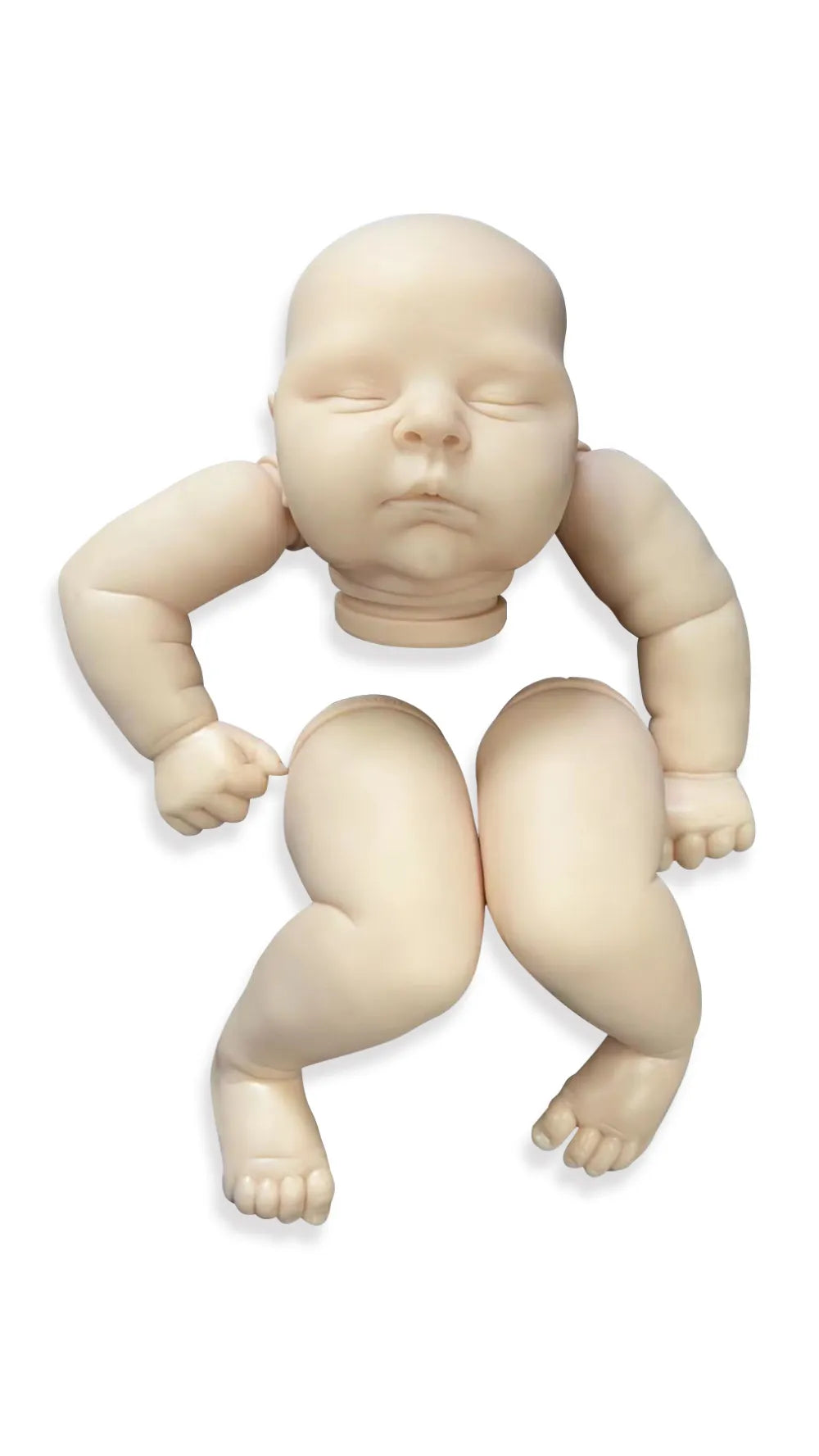 21-Inch Unpainted DIY Reborn Doll Kit with Cloth Body and Peaches Fresh Color