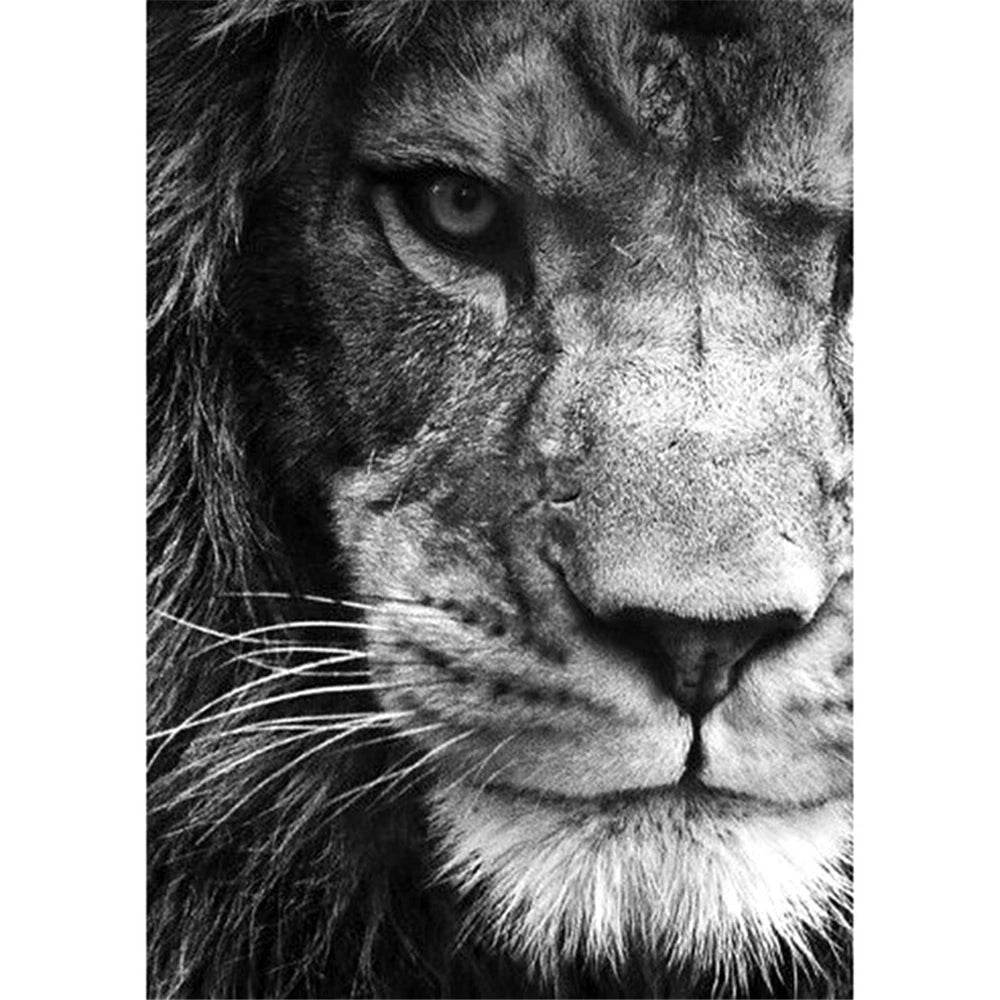 Safari Spirit DIY 11CT Cross Stitch Embroidery Kit - Tiger, Lion, Wolf, Owl Needlework Set with Cotton Threads and Printed Canvas for Home Décor - ToylandEU