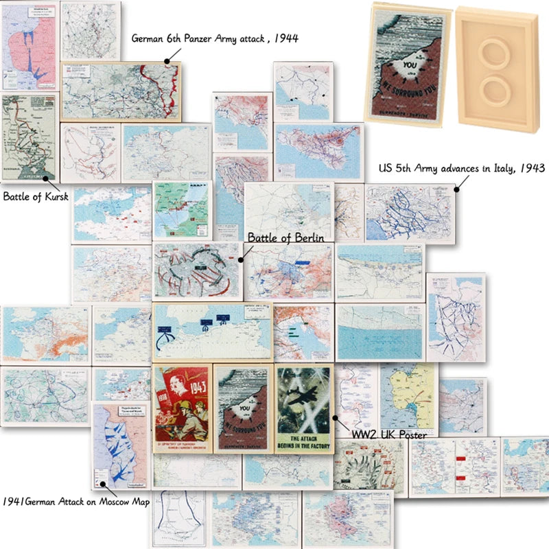 Building Bricks | WWII Western Front Theme | Printed Tile Terrain | Ages 8 Plus