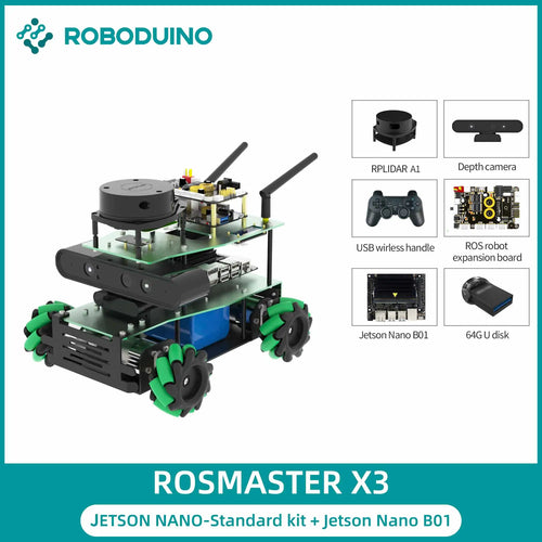 ROSMASTER X3 ROS2 Educational Robot Car Automation Kit With Mecanum Toyland EU