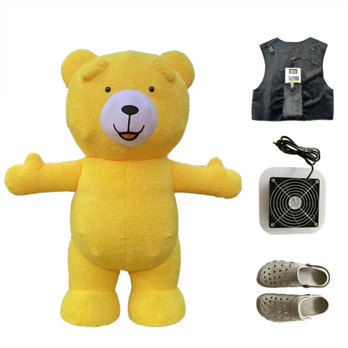 Inflatable Giant Fur Teddy Bear and Brown Bear Costume for Adults with Complete Accessories ToylandEU.com Toyland EU