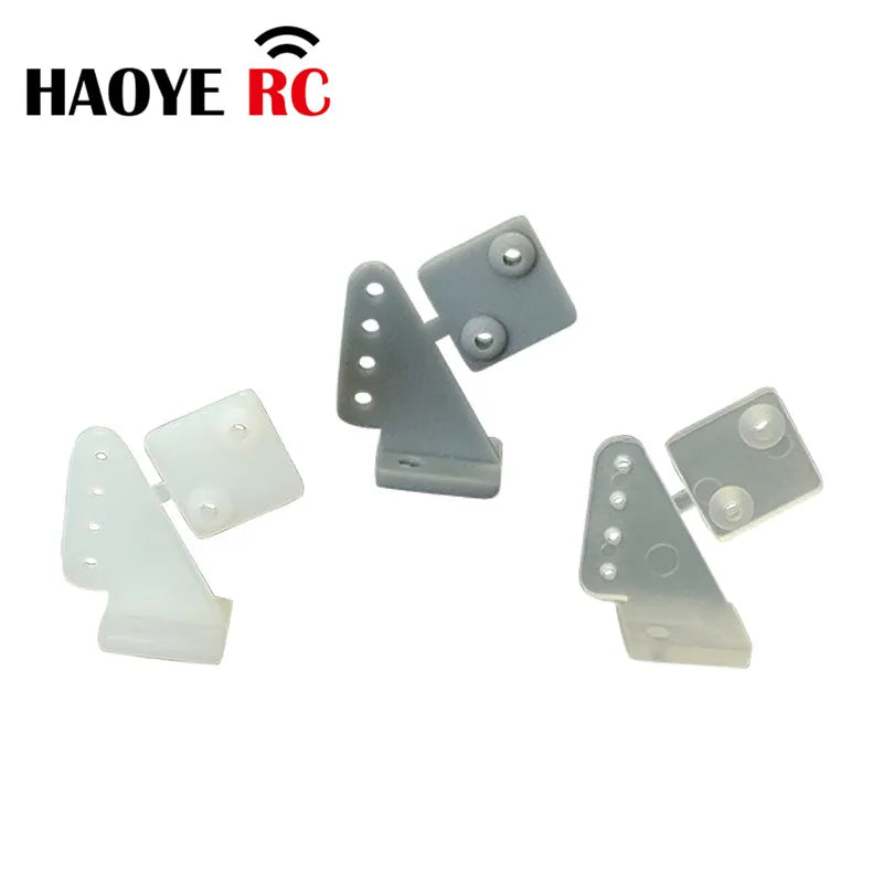 Haoye 10Pcs Nylon Zip Horns/Pin Horn Without Screws 4Hole RC Airplanes - Replacement Accessories for Electric Planes and Foam Models