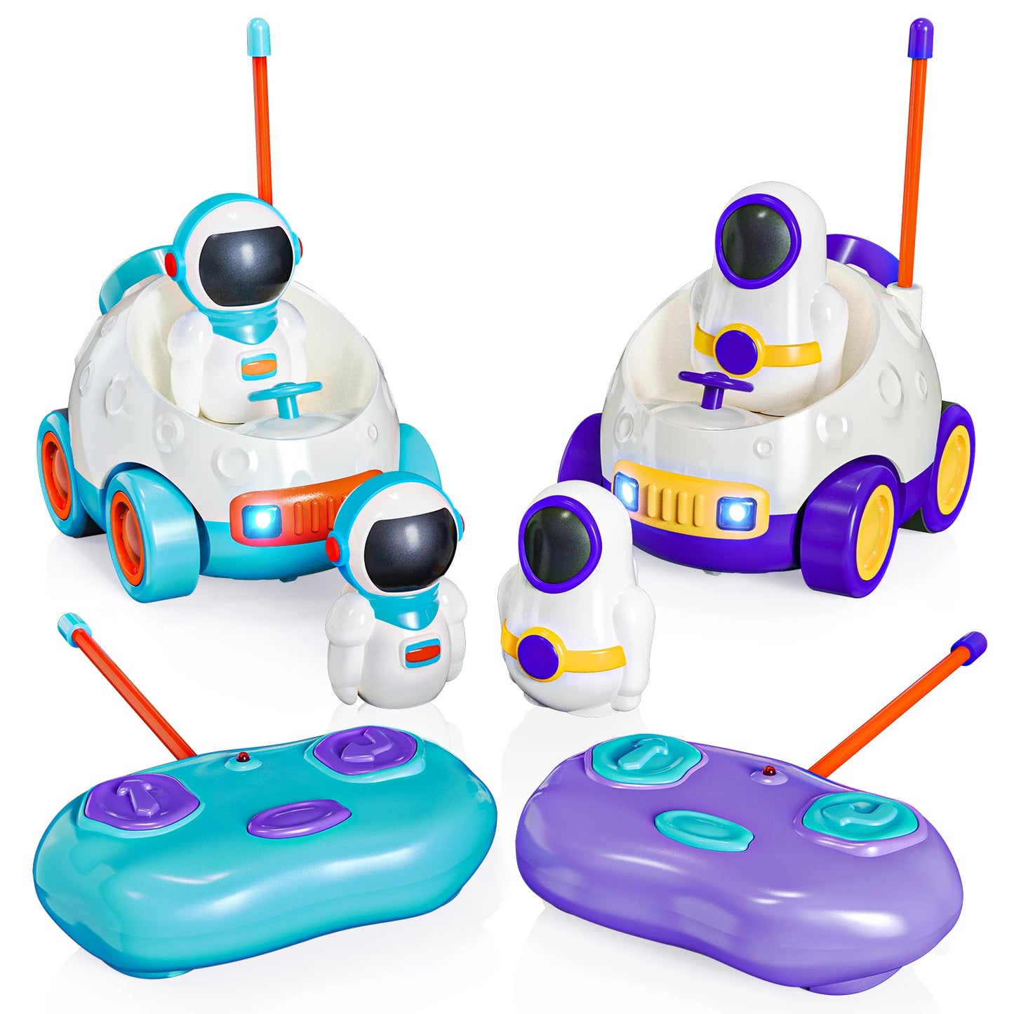 Astronaut Adventure RC Cars - 2-Pack Remote Control Fun for Kids 3+