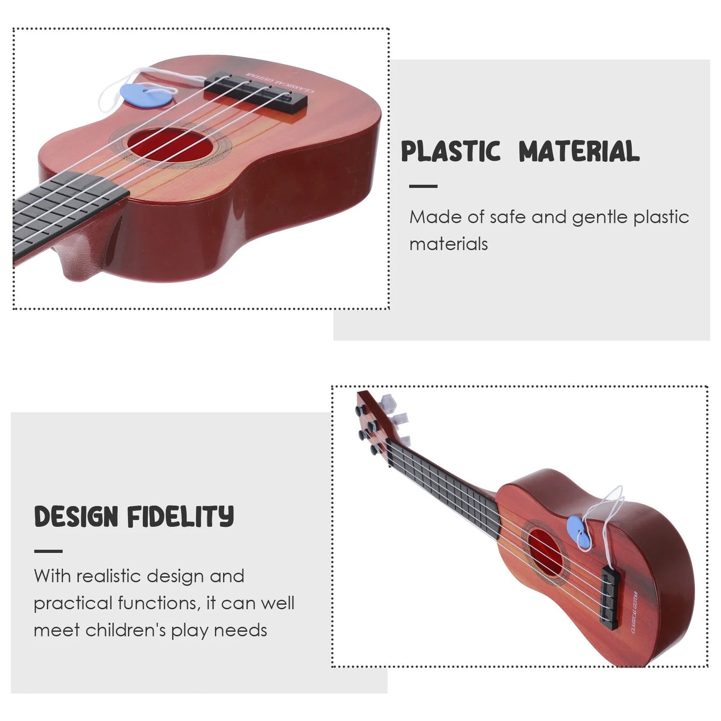 Kids' Wooden Mini Ukulele Toy for Musical Education - ToylandEU