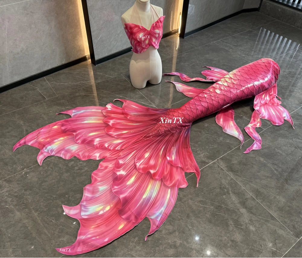 Mermaid Tail Swimsuit Set | Polyester Elastane | Includes Bra Top And Tail