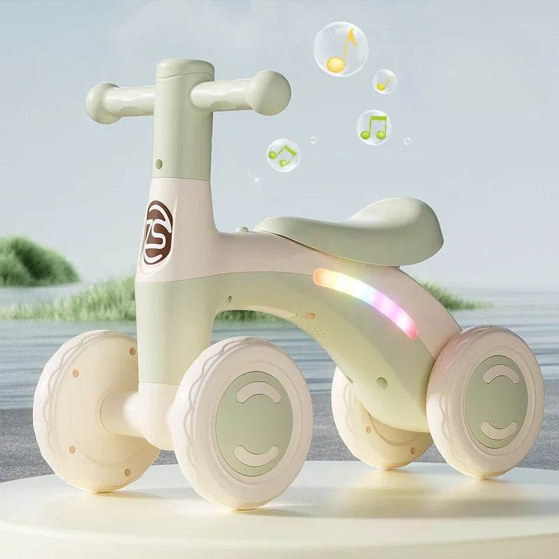 Safe Baby Balance Bike Four Wheel Silent Glide Ages 1 to 3 - ToylandEU