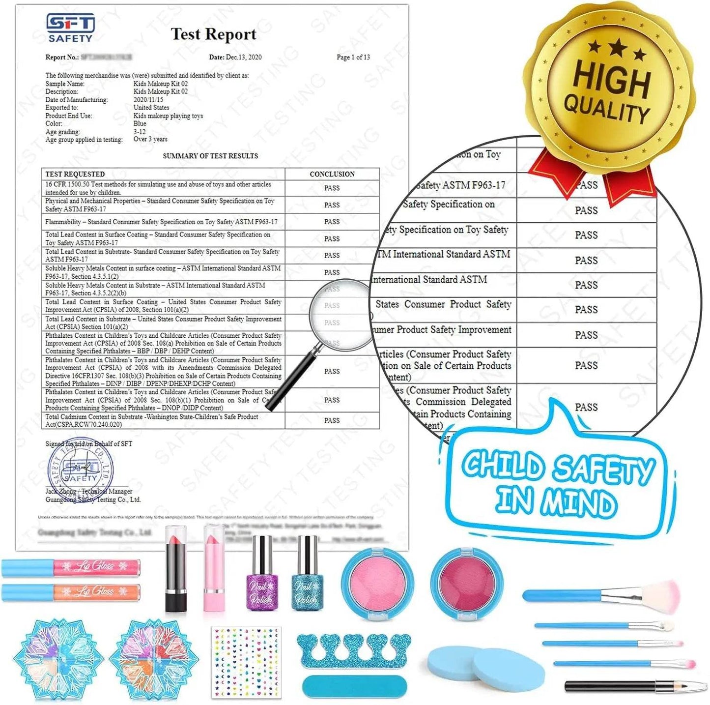 Safe Kids Makeup Kit Washable Real Makeup For Girls - ToylandEU