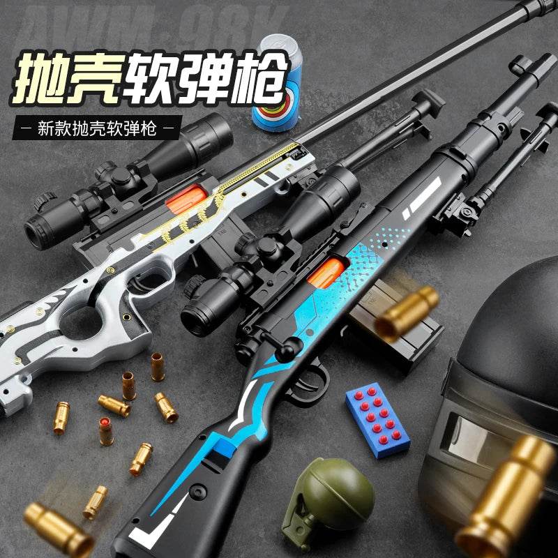 Safe Shell Throwing Soft Bullet Toy Gun Manual Mode Outdoor Game Model - ToylandEU