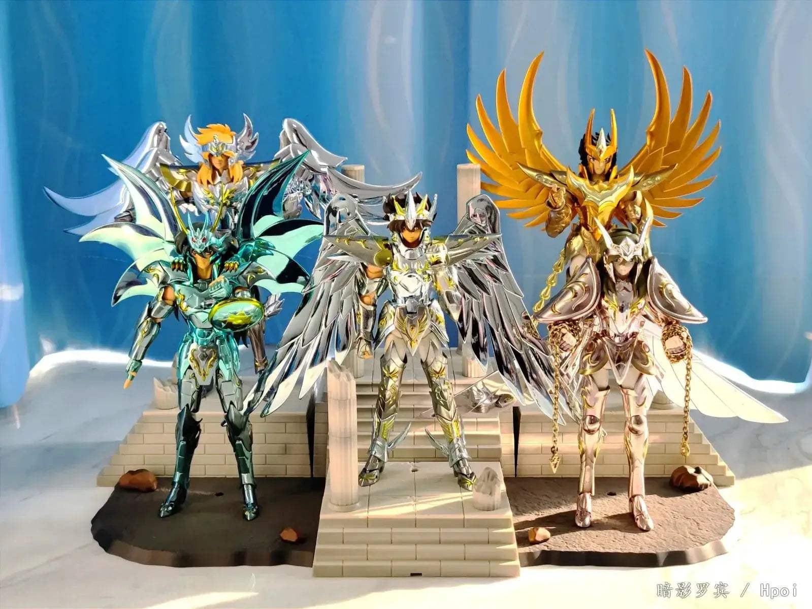Saint Seiya Anime Figurines, Shiryuu Hyoga Shun Ikki Action Figures Knights Of Zodiac 19 CM - ToylandEU