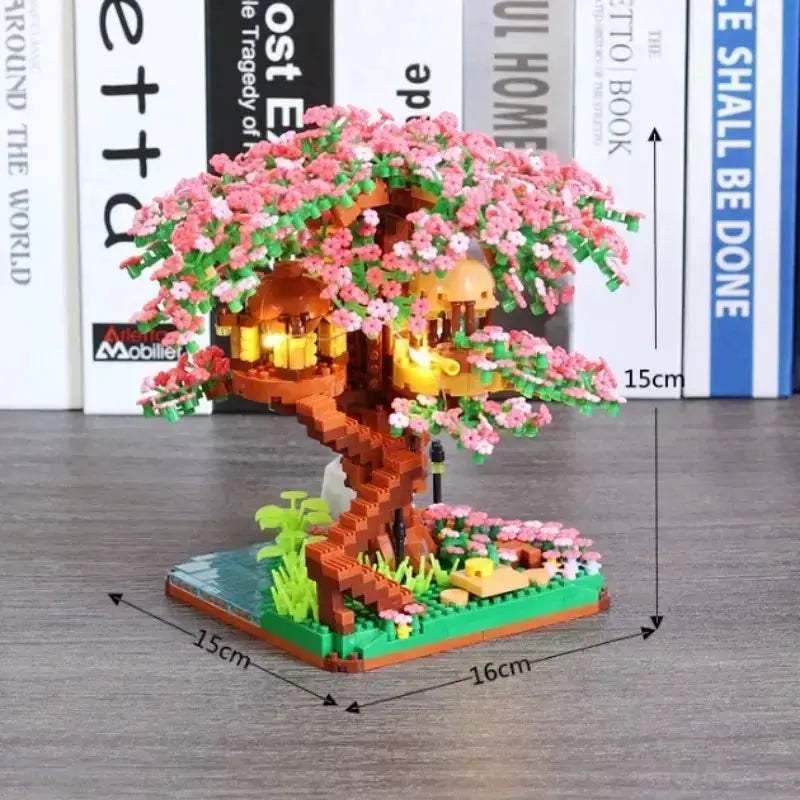 Sakura Bonsai Lego Kit for Her Valentine Gift DIY Decor - ToylandEU