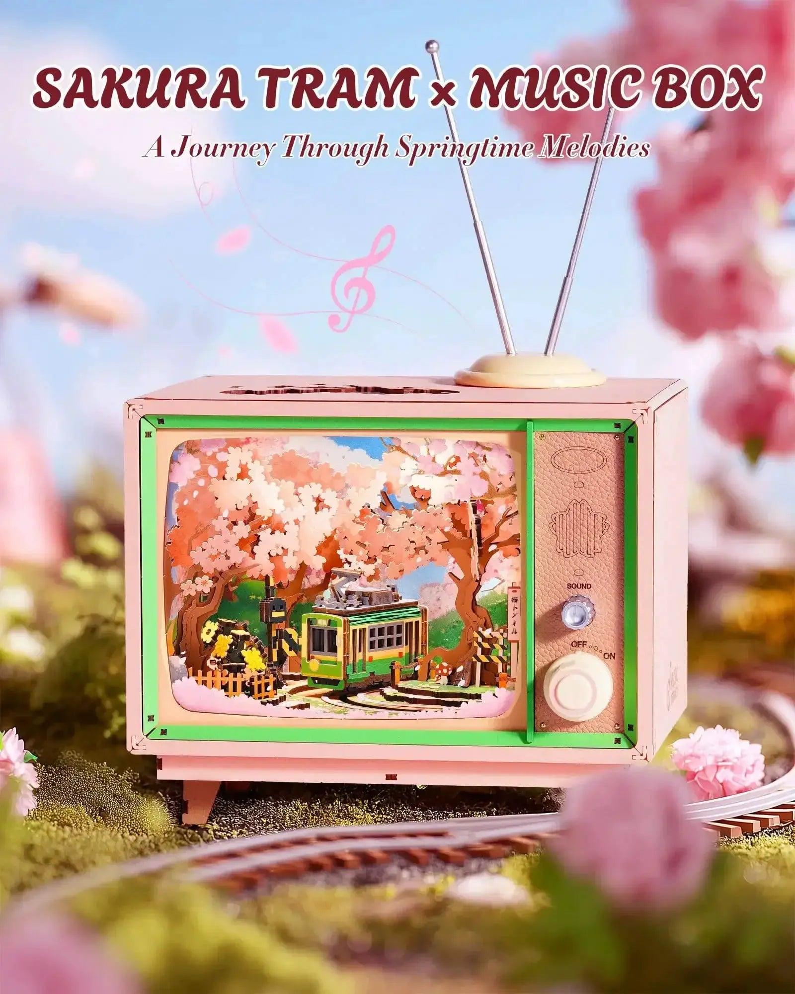  Sakura Dream DIY Music Box 3D Wooden Puzzle Lights -  ToylandEU™