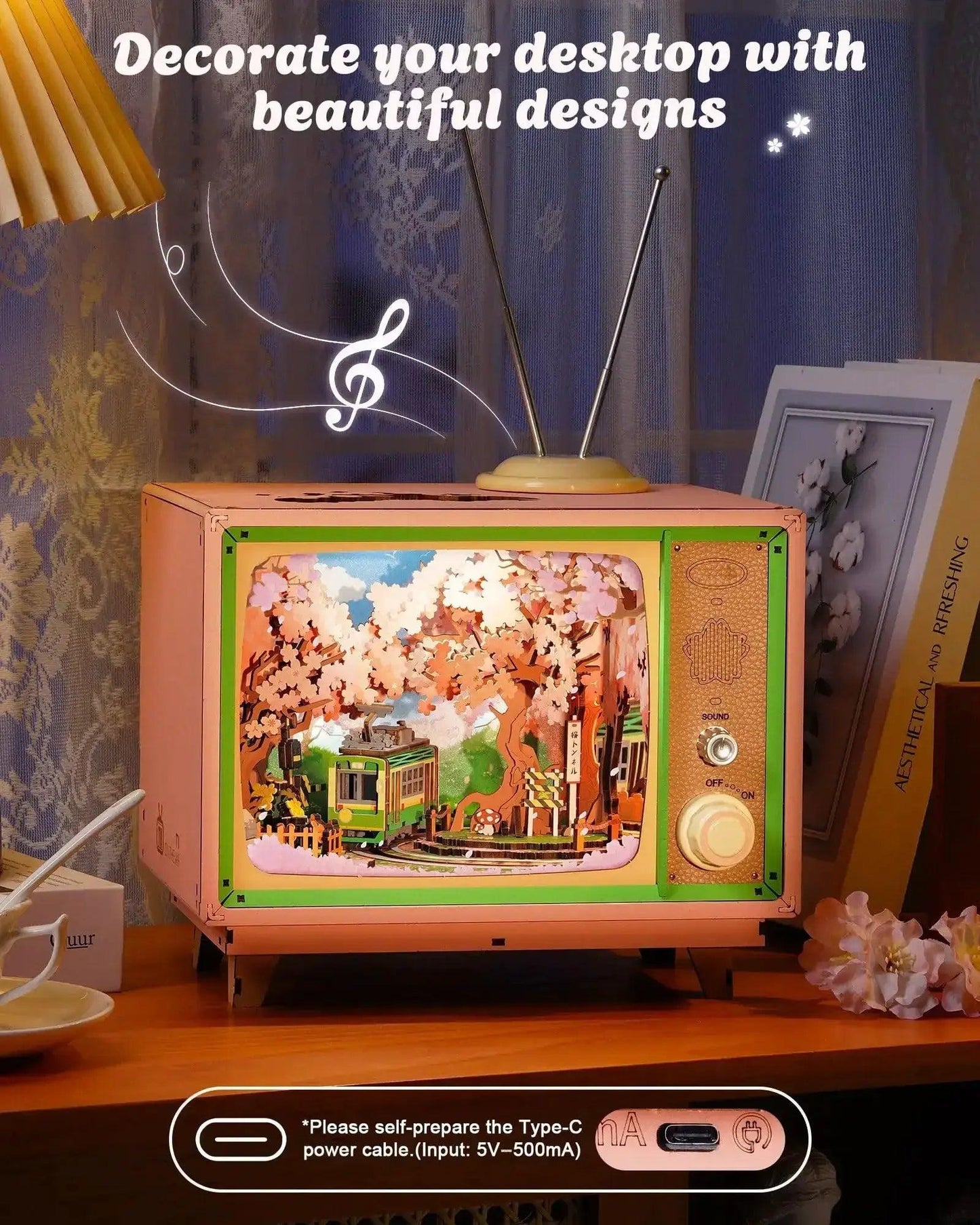  Sakura Dream DIY Music Box 3D Wooden Puzzle Lights -  ToylandEU™
