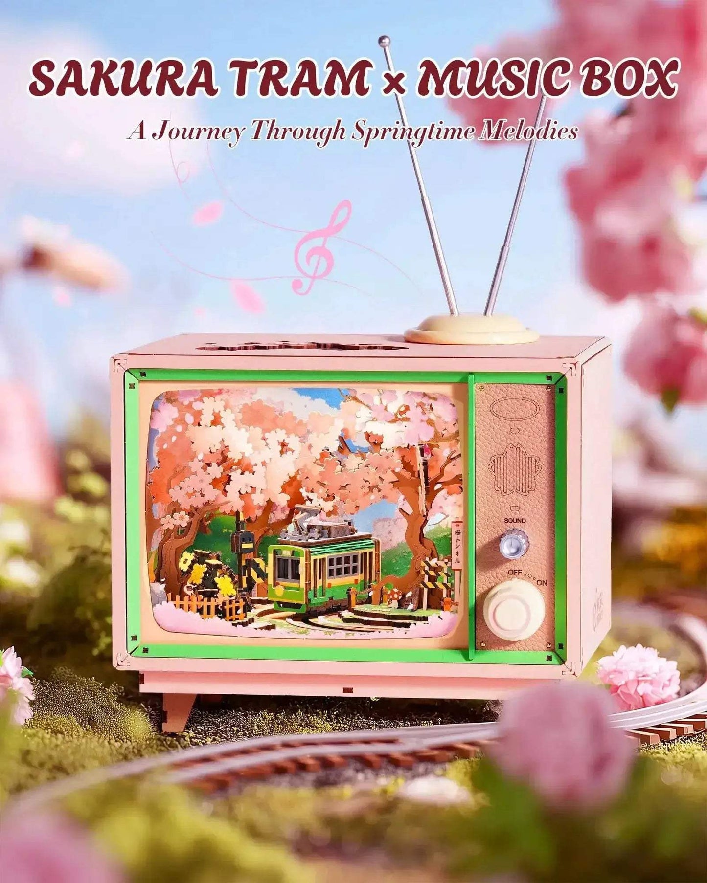 Sakura Dream DIY Music Box 3D Wooden Puzzle With Lights - ToylandEU