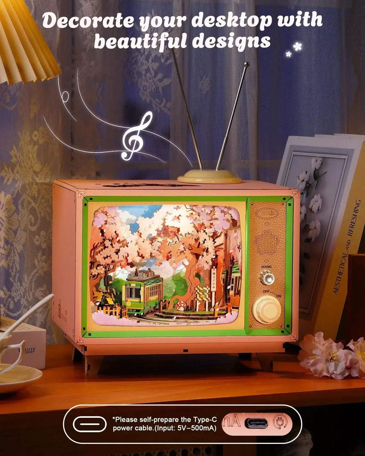 Sakura Dream DIY Music Box 3D Wooden Puzzle With Lights - ToylandEU