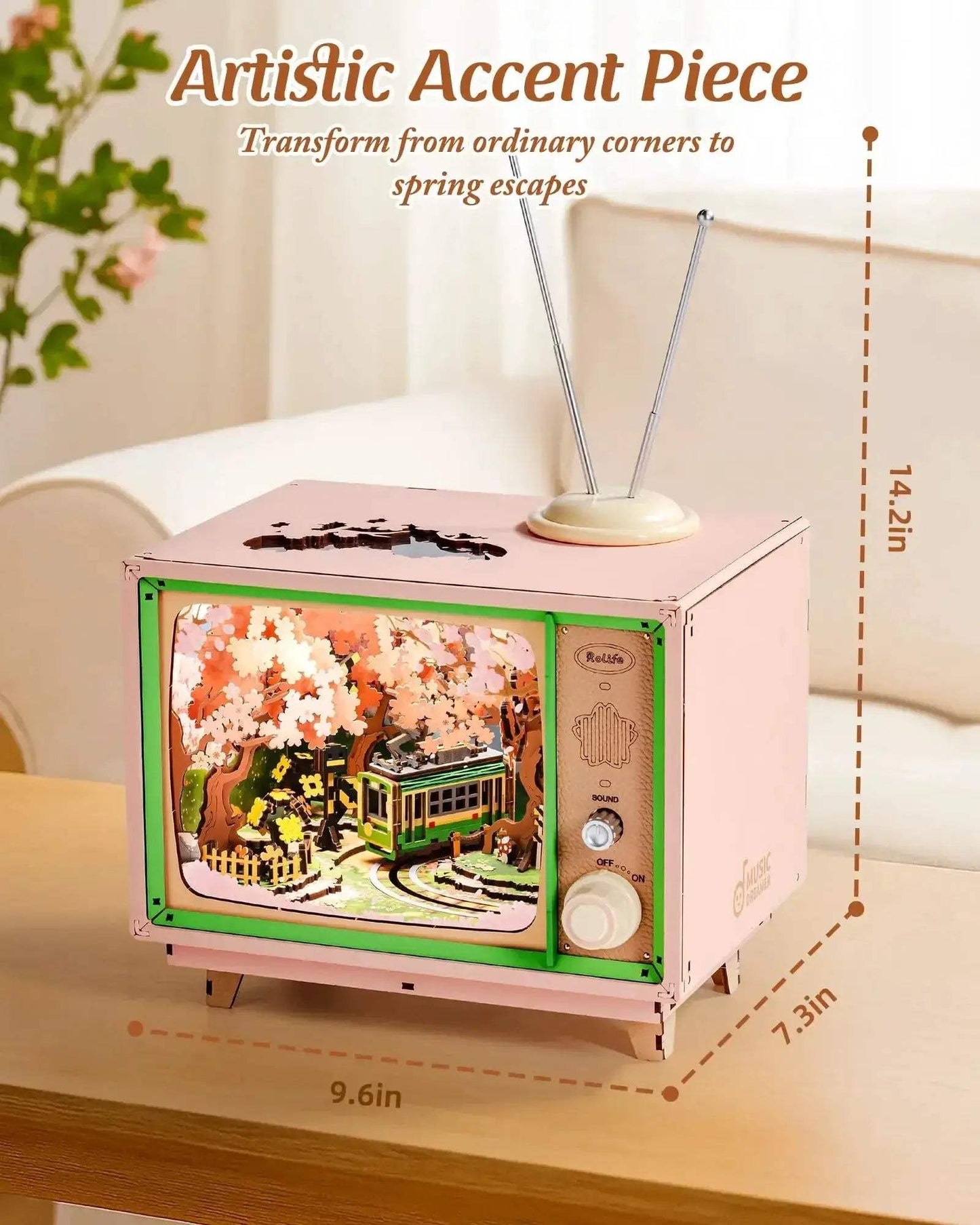 Sakura Dream DIY Music Box 3D Wooden Puzzle With Lights - ToylandEU