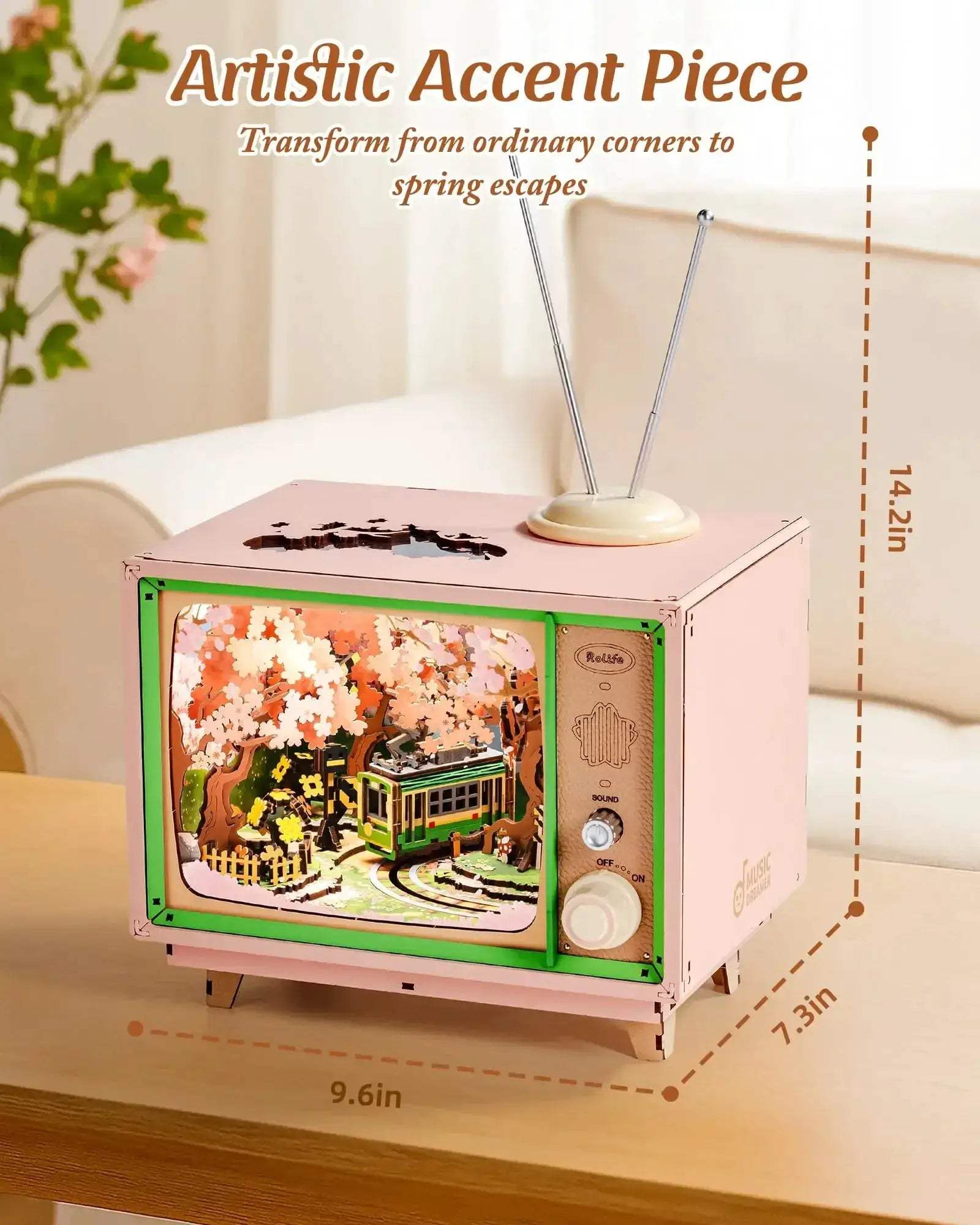 Sakura Dream DIY Music Box 3D Wooden Puzzle With Lights - ToylandEU