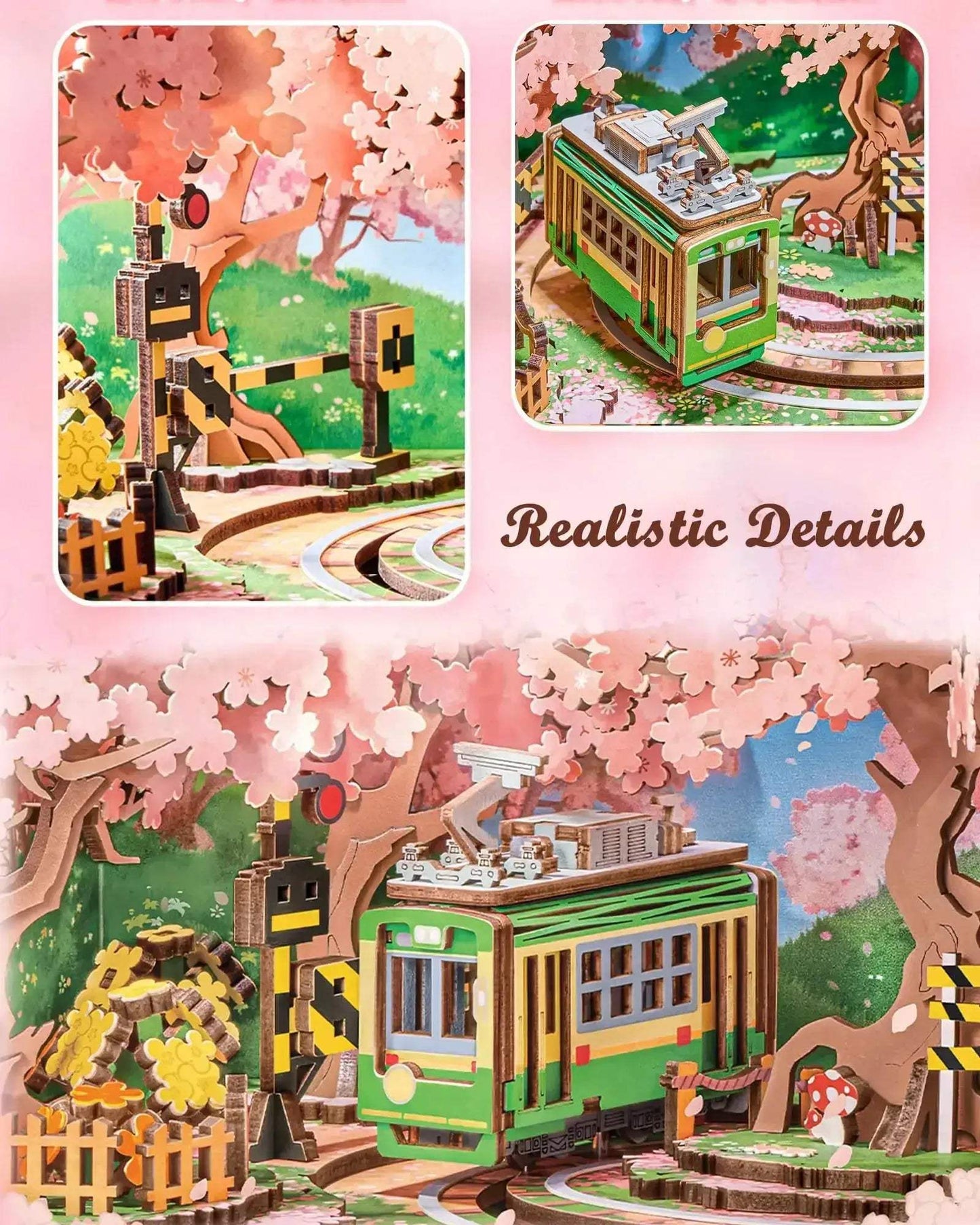Sakura Dream DIY Music Box 3D Wooden Puzzle With Lights - ToylandEU