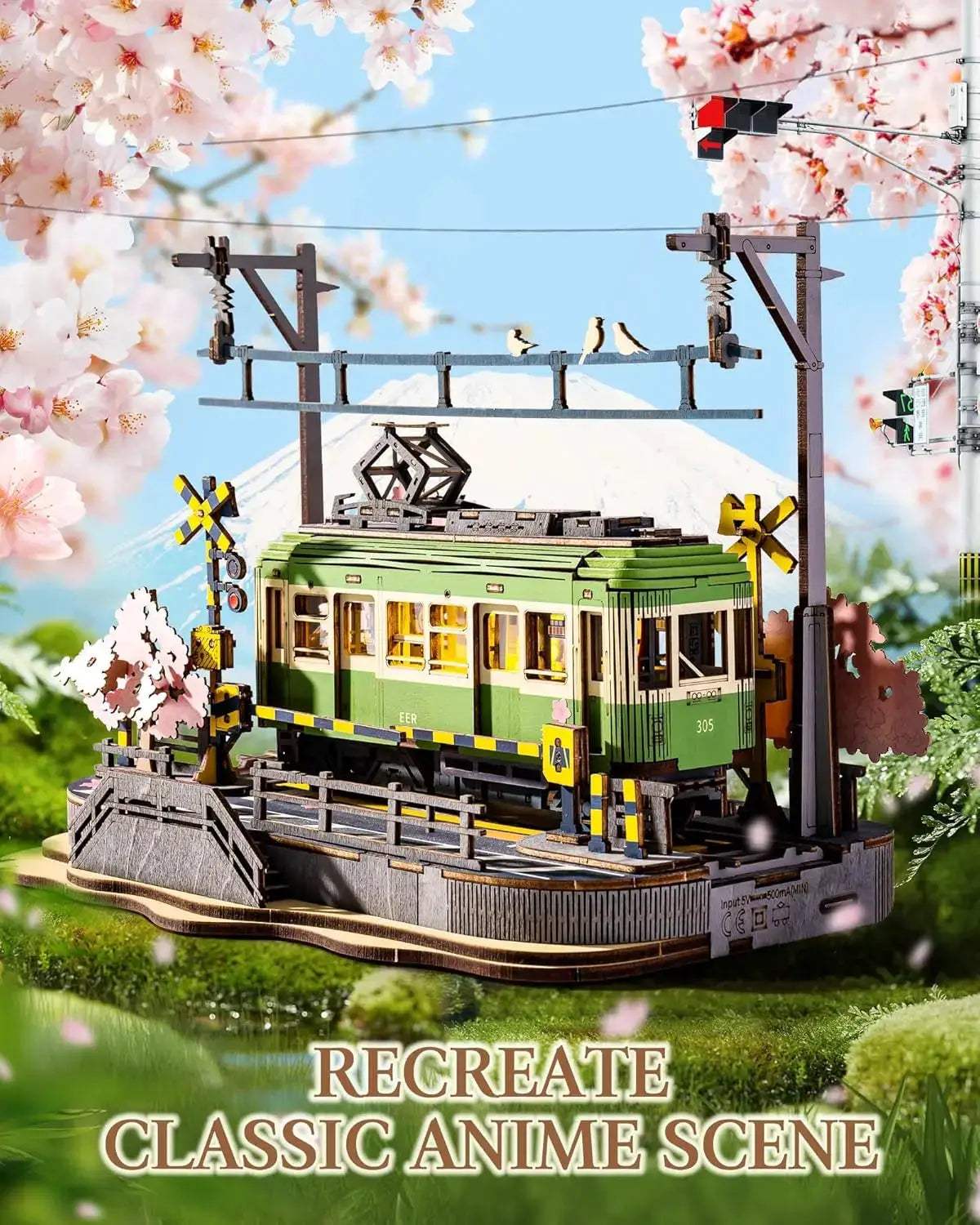  Sakura Journey Tram 3D Wooden Puzzle With LED Lights -  ToylandEU™