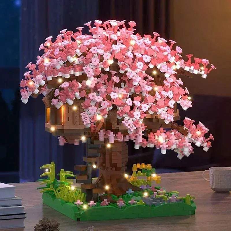 Sakura Tree Micro Blocks With LED Lights Night Glow - ToylandEU