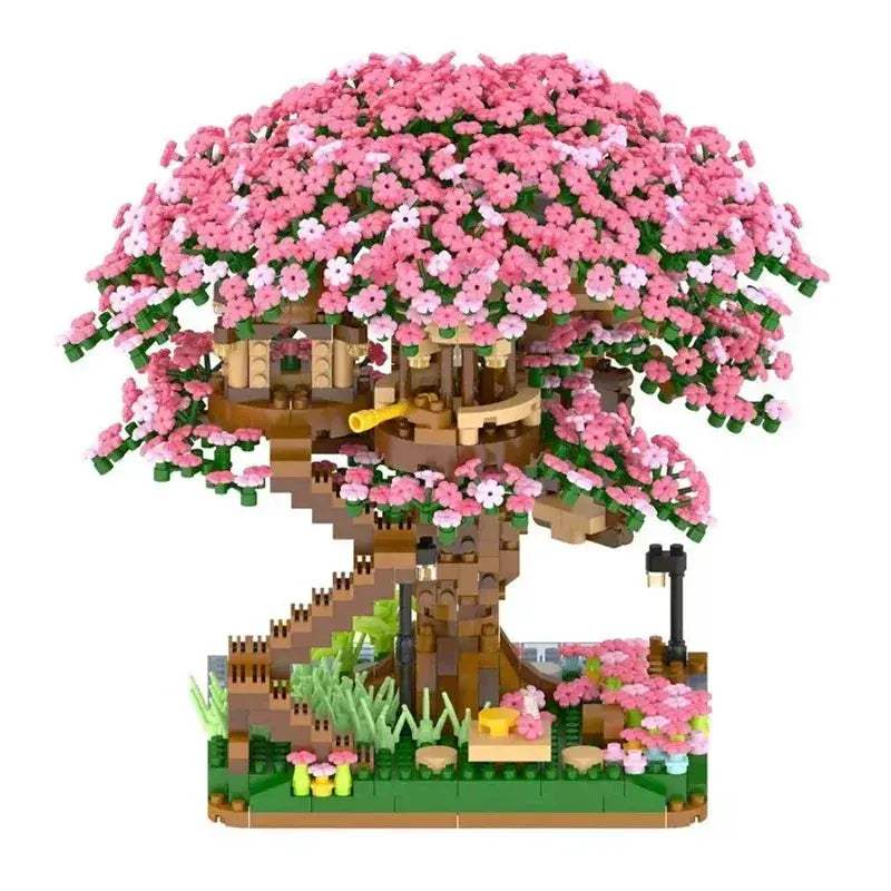 Sakura Tree Micro Blocks With LED Lights Night Glow - ToylandEU