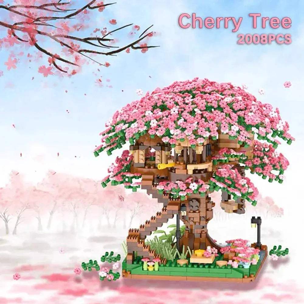 Sakura Tree Micro Blocks With LED Lights Night Glow - ToylandEU