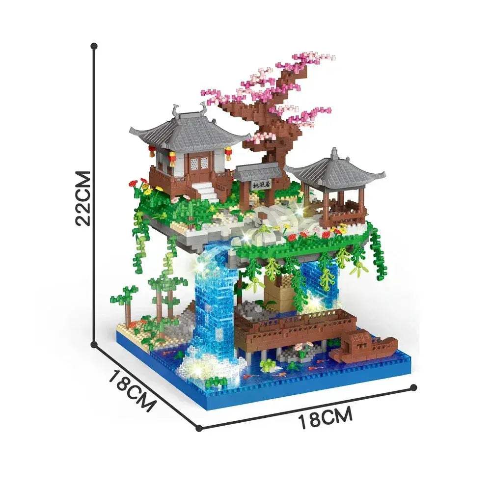 Sakura Tree Micro Blocks With LED Lights Night Glow - ToylandEU