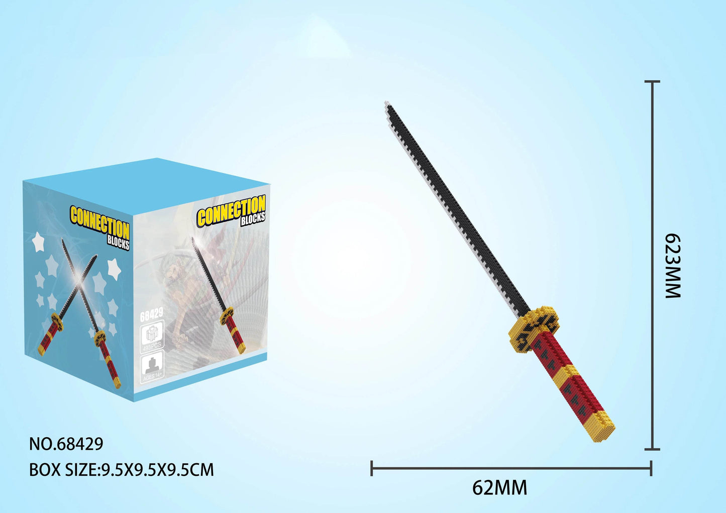 Samurai Sword Building Blocks Ninja Blade Katana Toys for Adults - ToylandEU