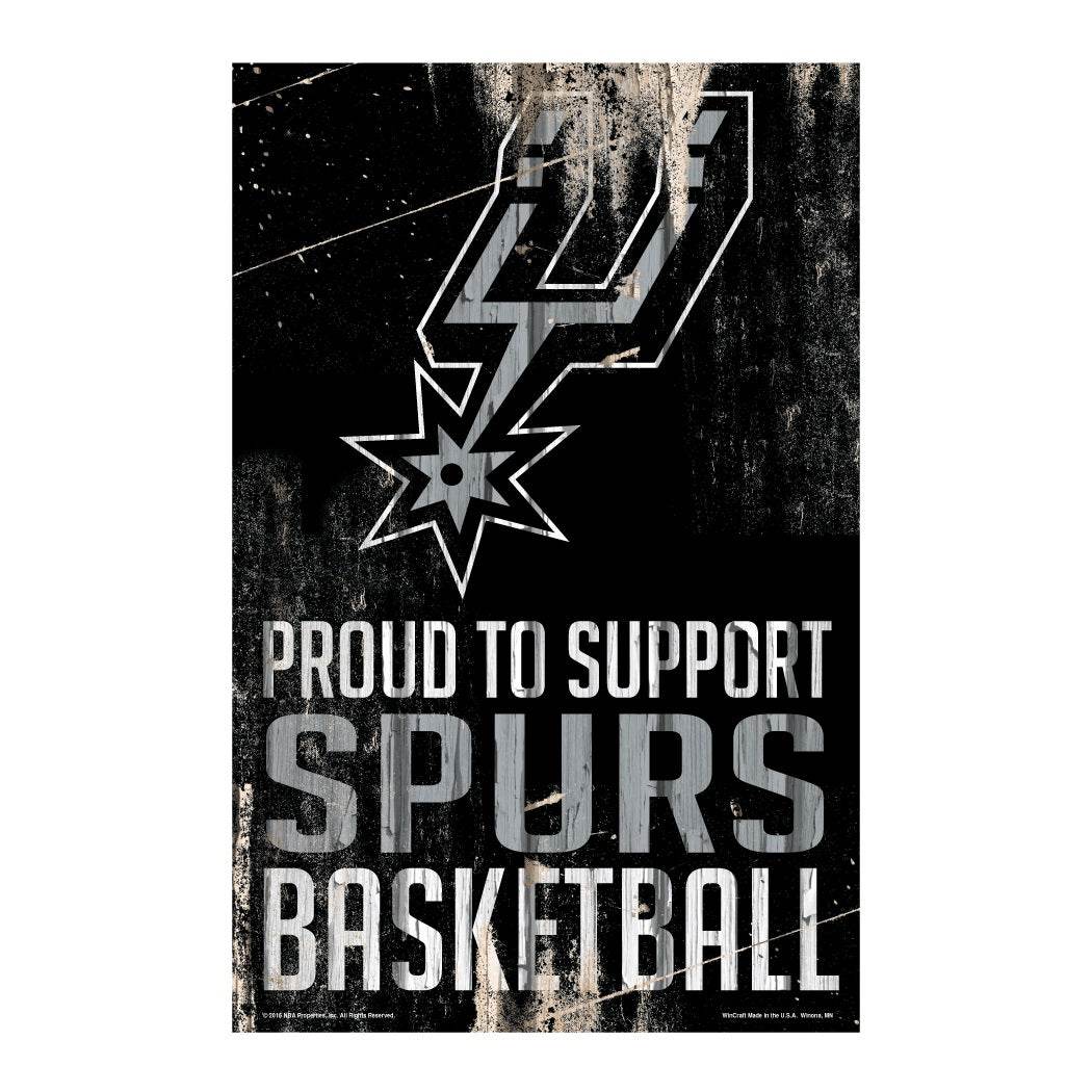 San Antonio Spurs 11x17 Wood Sign Proud To Support Team - ToylandEU