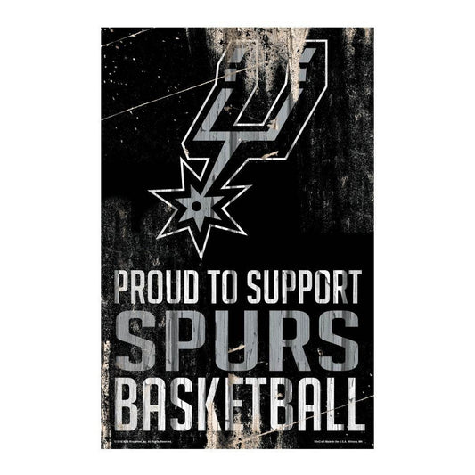 San Antonio Spurs 11x17 Wood Sign Proud To Support Team - ToylandEU
