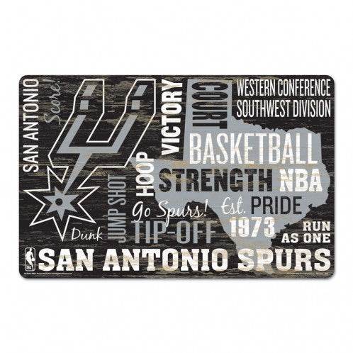 San Antonio Spurs 11x17 Wood Sign Wordage Design Colors - ToylandEU