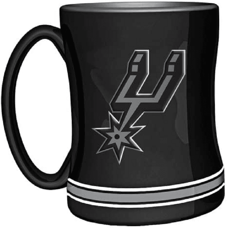San Antonio Spurs 14 Oz Relief Coffee Mug Team Color - ToylandEU