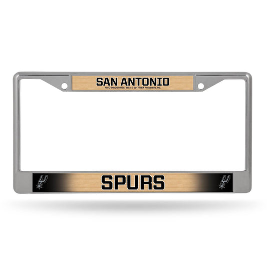 San Antonio Spurs License Plate Frame Chrome Printed Insert - ToylandEU
