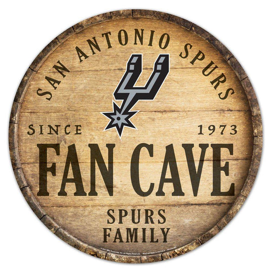San Antonio Spurs Round Wood Sign 14 Inch Barrel Top - ToylandEU