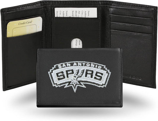 San Antonio Spurs Wallet Trifold Leather Embroidered - ToylandEU