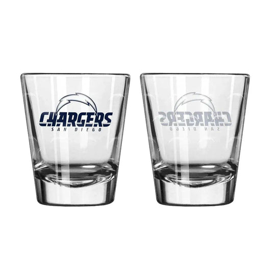  San Diego Chargers Shot Glass Satin Etch Style 2 Pack -  ToylandEU™
