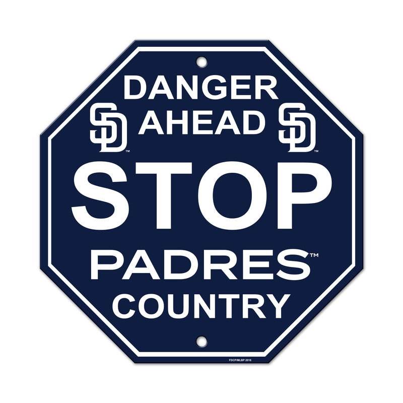 San Diego Padres 12x12 Plastic Stop Style Sign for Man Cave - ToylandEU